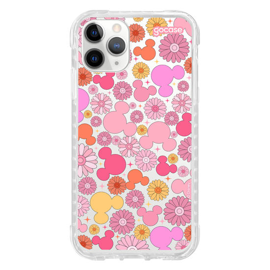 Capinha para celular Mickey & Amigos - Pattern com Floral