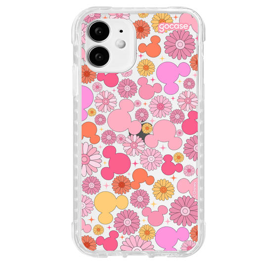Capinha para celular Mickey & Amigos - Pattern com Floral