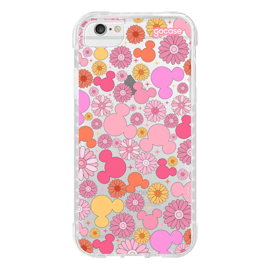 Capinha para celular Mickey & Amigos - Pattern com Floral