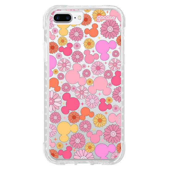 Capinha para celular Mickey & Amigos - Pattern com Floral