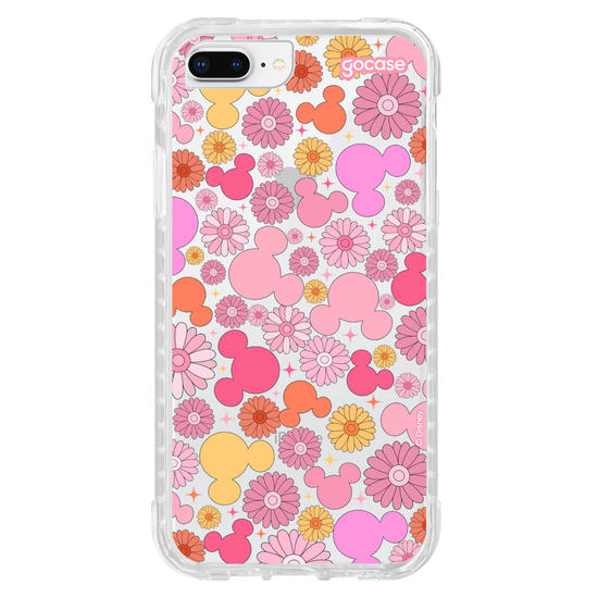 Capinha para celular Mickey & Amigos - Pattern com Floral