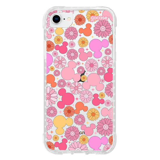Capinha para celular Mickey & Amigos - Pattern com Floral