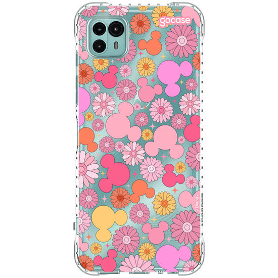 Capinha para celular Mickey & Amigos - Pattern com Floral