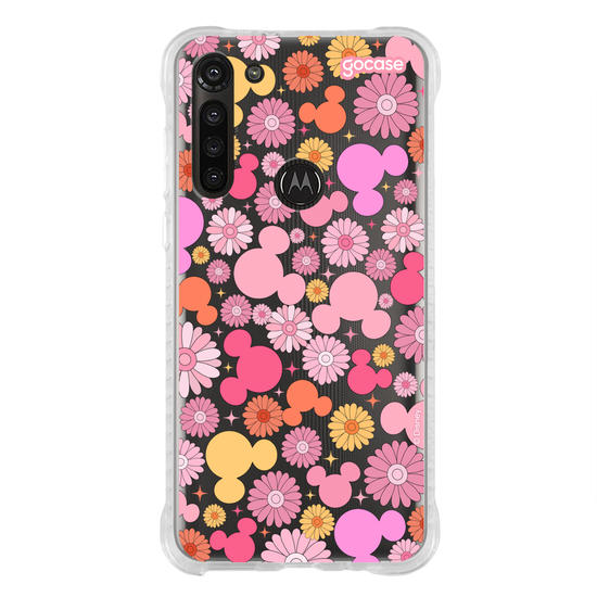 Capinha para celular Mickey & Amigos - Pattern com Floral