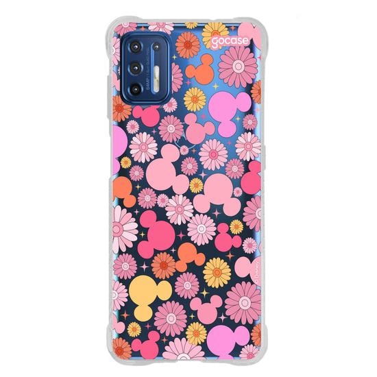 Capinha para celular Mickey & Amigos - Pattern com Floral