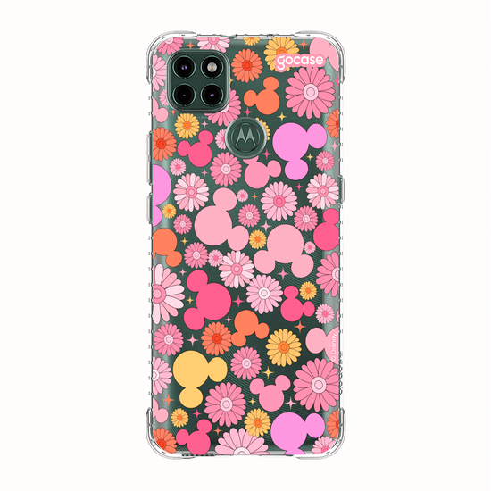 Capinha para celular Mickey & Amigos - Pattern com Floral