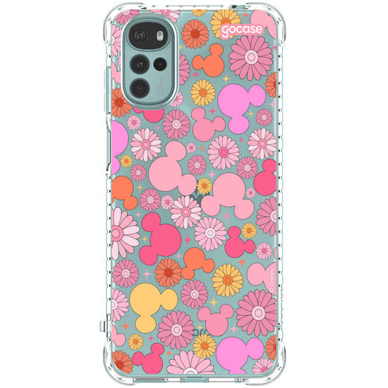Capinha para celular Mickey & Amigos - Pattern com Floral
