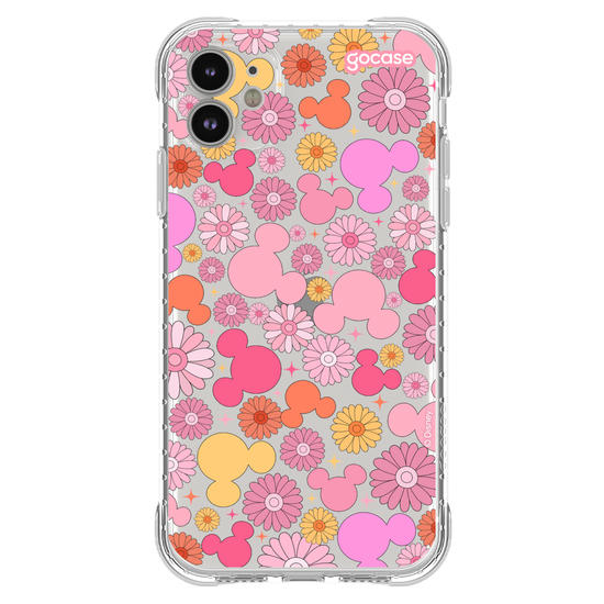 Capinha para celular Mickey & Amigos - Pattern com Floral