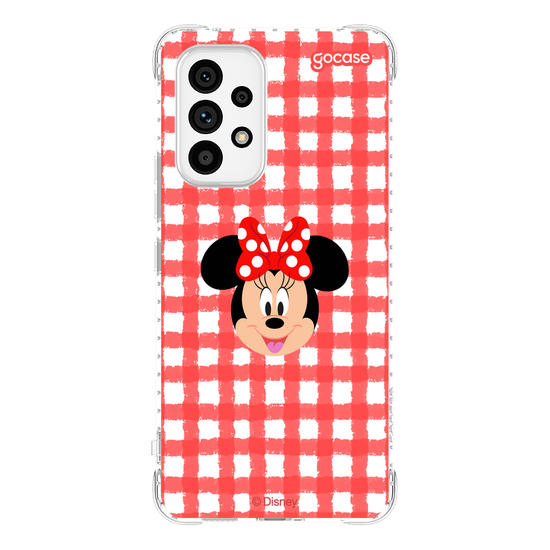 Capinha para celular Mickey & Amigos - Minnie - Xadrez Cute