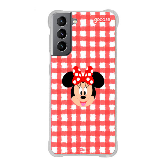Capinha para celular Mickey & Amigos - Minnie - Xadrez Cute
