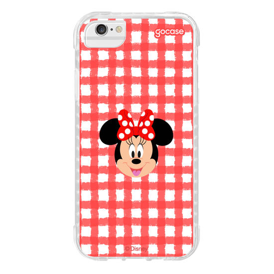Capinha para celular Mickey & Amigos - Minnie - Xadrez Cute