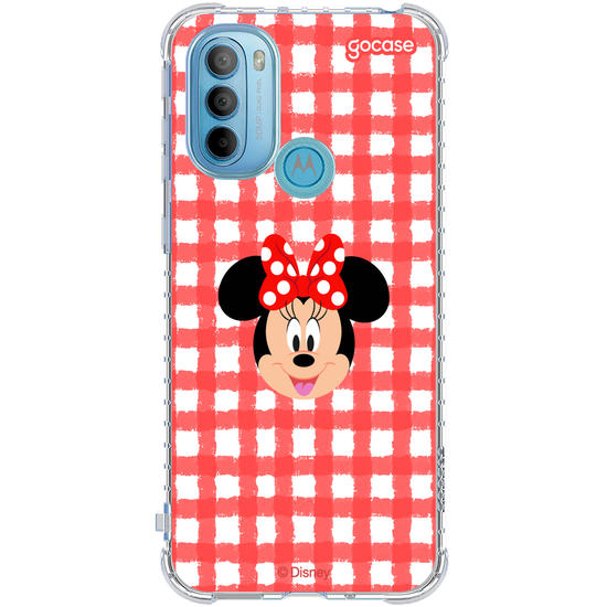 Capinha para celular Mickey & Amigos - Minnie - Xadrez Cute