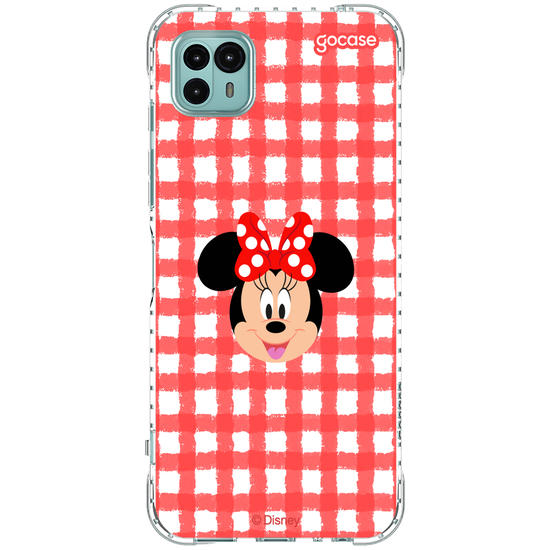 Capinha para celular Mickey & Amigos - Minnie - Xadrez Cute
