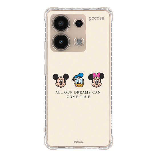 Capinha para celular  Turma do Mickey - Emoji e Frase Minimalista