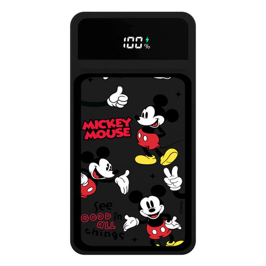 Carregador Portátil Turbo 10000mah Preto - Mickey - Simple Pose