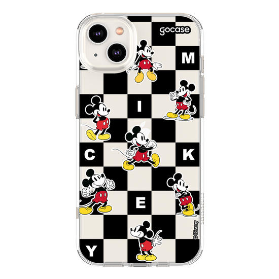 Capinha para celular  Mickey e Amigos - Xadrez Minimalista