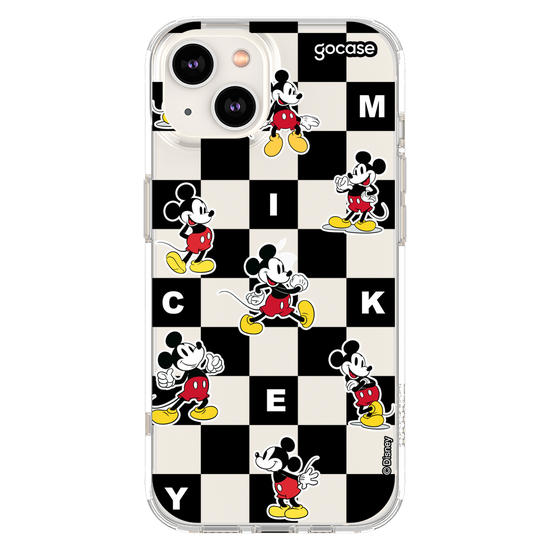 Capinha para celular  Mickey e Amigos - Xadrez Minimalista