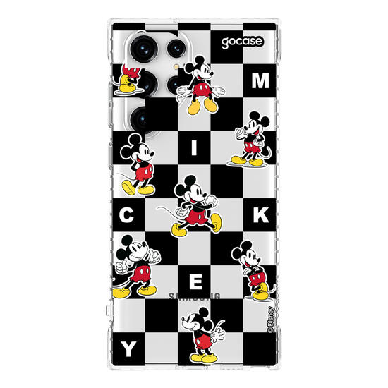 Capinha para celular  Mickey e Amigos - Xadrez Minimalista