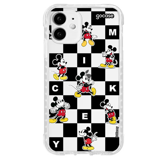 Capinha para celular  Mickey e Amigos - Xadrez Minimalista