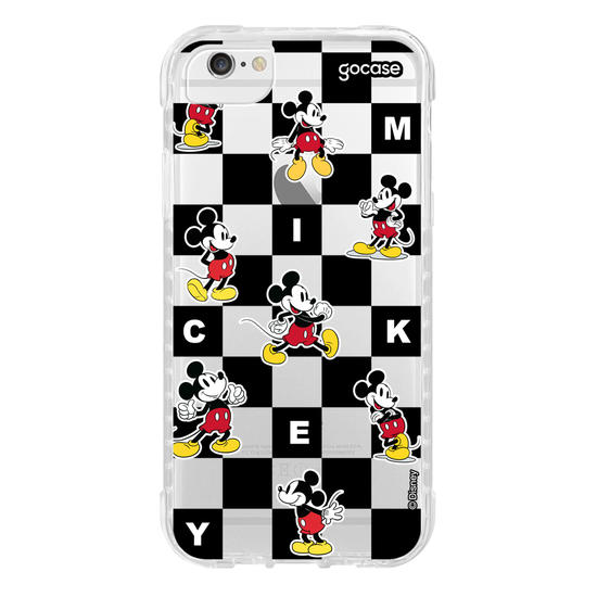 Capinha para celular  Mickey e Amigos - Xadrez Minimalista