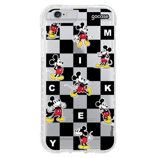 Capinha para celular  Mickey e Amigos - Xadrez Minimalista