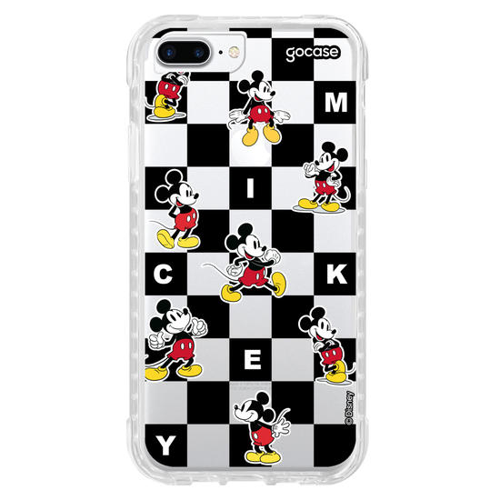 Capinha para celular  Mickey e Amigos - Xadrez Minimalista