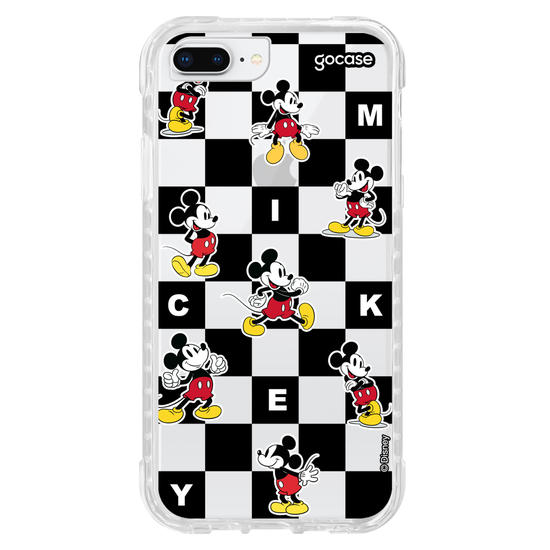 Capinha para celular  Mickey e Amigos - Xadrez Minimalista