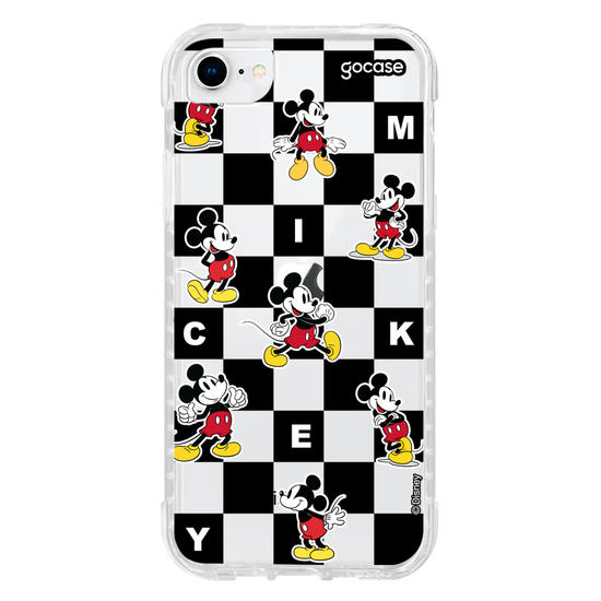 Capinha para celular  Mickey e Amigos - Xadrez Minimalista