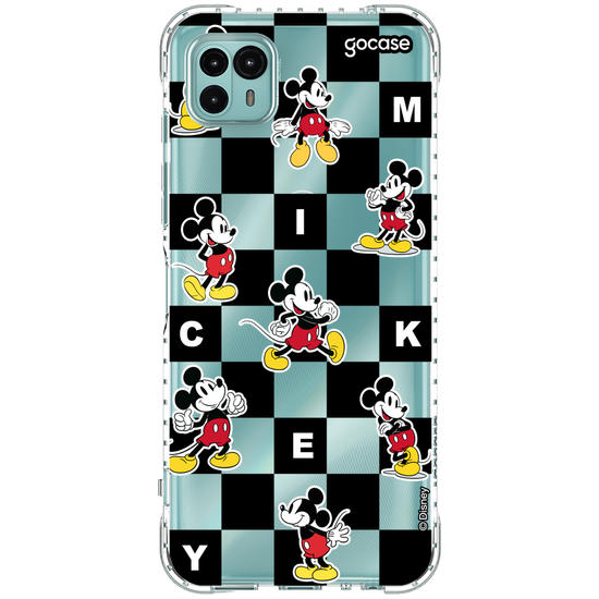 Capinha para celular  Mickey e Amigos - Xadrez Minimalista