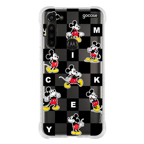 Capinha para celular  Mickey e Amigos - Xadrez Minimalista