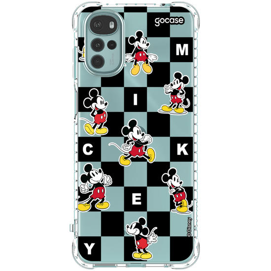 Capinha para celular  Mickey e Amigos - Xadrez Minimalista