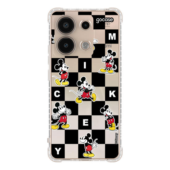 Capinha para celular  Mickey e Amigos - Xadrez Minimalista