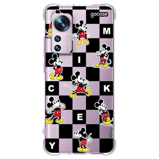 Capinha para celular  Mickey e Amigos - Xadrez Minimalista