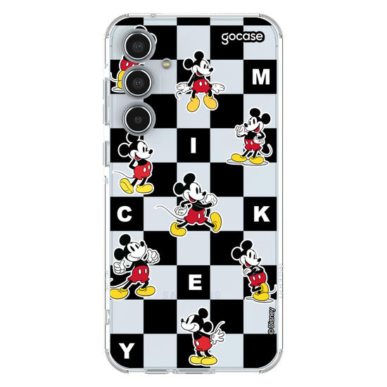 Capinha para celular  Mickey e Amigos - Xadrez Minimalista
