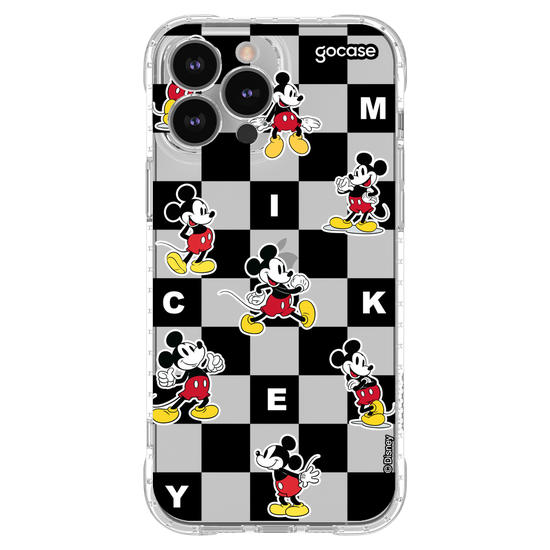 Capinha para celular  Mickey e Amigos - Xadrez Minimalista