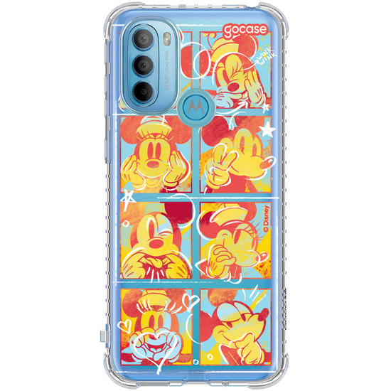 Capinha para celular  Mickey e Minnie Sketch Coloridos