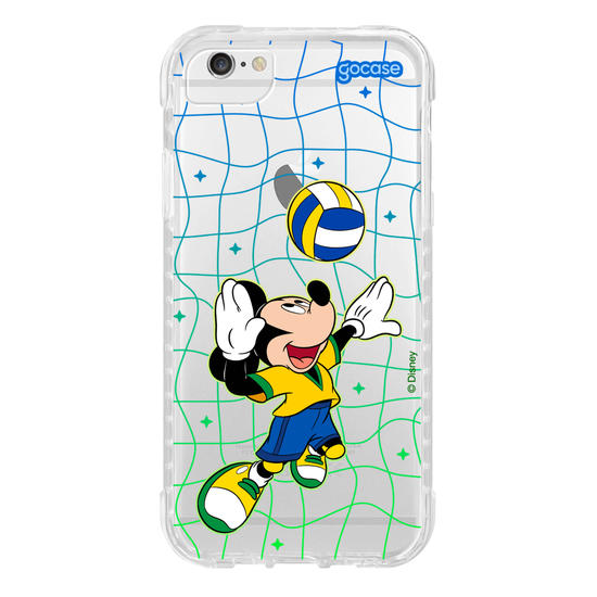 Capinha para celular Mickey e Amigos - Jogo de Vôlei