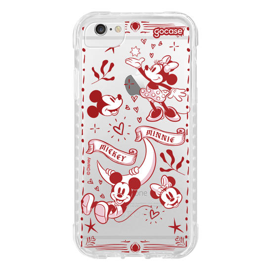 Capinha para celular Mickey e Minnie - Red Love