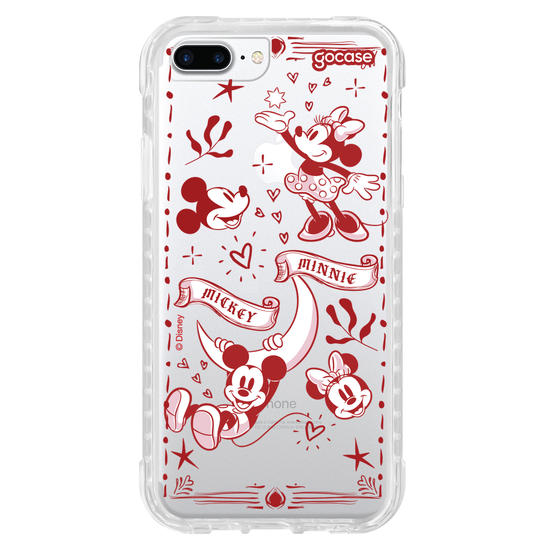 Capinha para celular Mickey e Minnie - Red Love