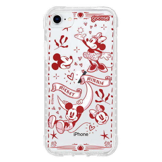 Capinha para celular Mickey e Minnie - Red Love
