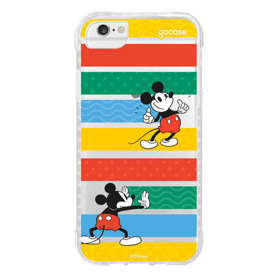 Capinha para celular Mickey Escondendo Listras