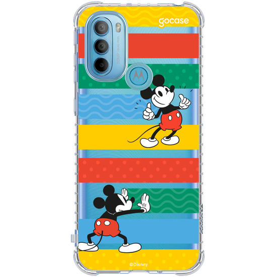 Capinha para celular Mickey Escondendo Listras