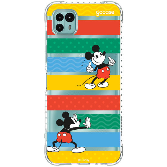 Capinha para celular Mickey Escondendo Listras