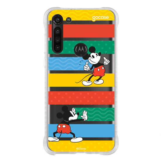 Capinha para celular Mickey Escondendo Listras