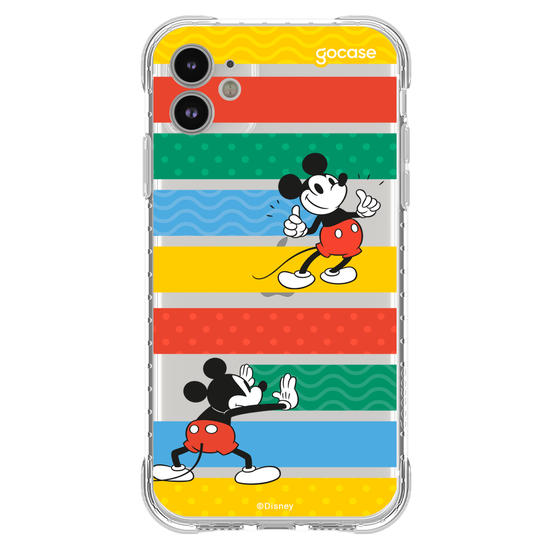 Capinha para celular Mickey Escondendo Listras