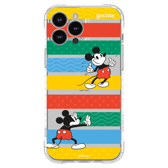 Capinha para celular Mickey Escondendo Listras