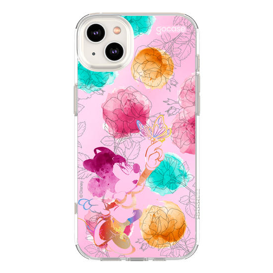 Capinha para celular  Minnie - Rosas e Aquarela