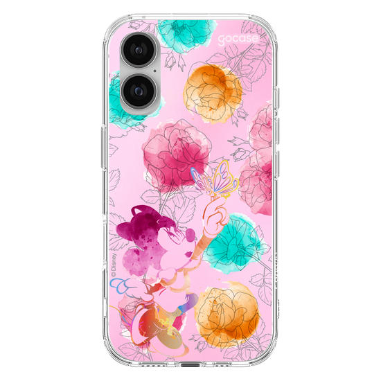 Capinha para celular  Minnie - Rosas e Aquarela