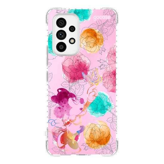 Capinha para celular  Minnie - Rosas e Aquarela