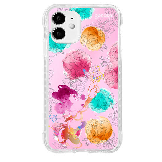 Capinha para celular  Minnie - Rosas e Aquarela